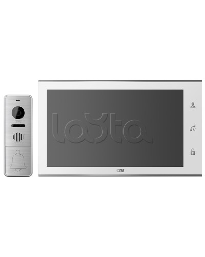 Комплектвидеодомофона CTV-DP4105AHD (белый) во Владивостоке Комплекты домофонов Pintop.ru