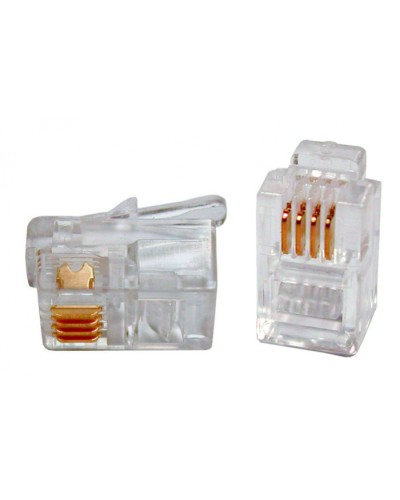 Коннектор телефонный для телефонных трубок Cabeus 4P4C во Владивостоке Коннекторы и разъемы Pintop.ru