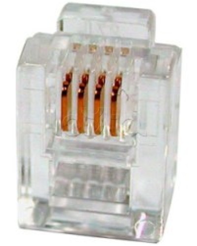 Разъем телефонный RJ11 (6P4C) Cabeus во Владивостоке Коннекторы и разъемы Pintop.ru