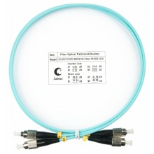Шнур оптический duplex FC-FC 50/125 mm OM3 1м LSZH Cabeus FOP-50-FC-FC-1m