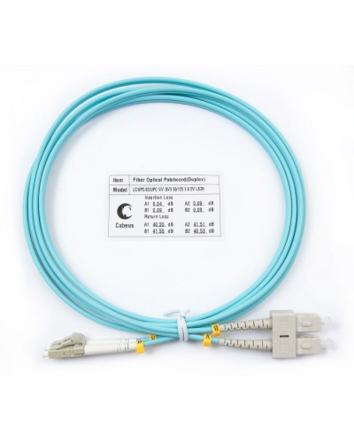 Шнур оптический duplex LC-SC 50/125 mm OM3 2м LSZH Cabeus FOP-50-LC-SC-2m во Владивостоке Патч-корды и пигтейлы Pintop.ru