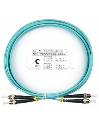 Патч-корд волоконно-оптический MM 50/125 duplex ST-ST LSZH (3 м) Cabeus FOP-50-ST-ST-3m во Владивостоке Патч-корды оптические Pintop.ru