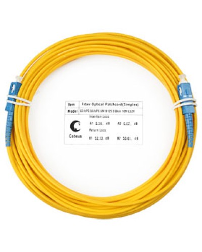 Патч-корд волоконно-оптический (шнур) SM 9/125 simplex SC-SC LSZH (10м) Cabeus FOP(s)-9-SC-SC-10m во Владивостоке Патч-корды оптические Pintop.ru