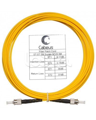 Шнур оптический simplex ST-ST 9/125 sm 10м LSZH Cabeus FOP(s)-9-ST-ST-10m во Владивостоке Патч-корды оптические Pintop.ru