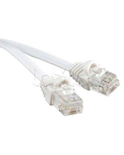 Патч-корд 6p4c телефонный, 0.5 м, белый Cabeus PC-TEL-RJ12-0.5m во Владивостоке Патчкорды (медные) Pintop.ru