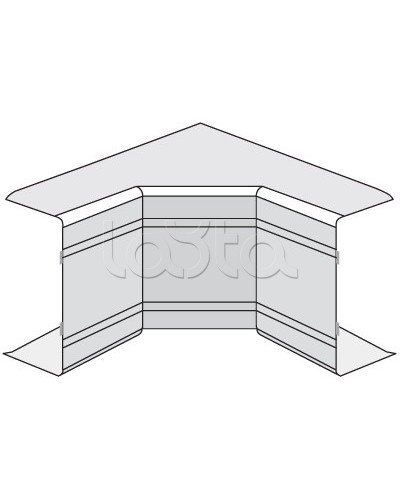 Угол внутренний неизменяемый (90°) NIA 80x40 мм DKC 01824 во Владивостоке Аксессуары для кабель-канала Pintop.ru
