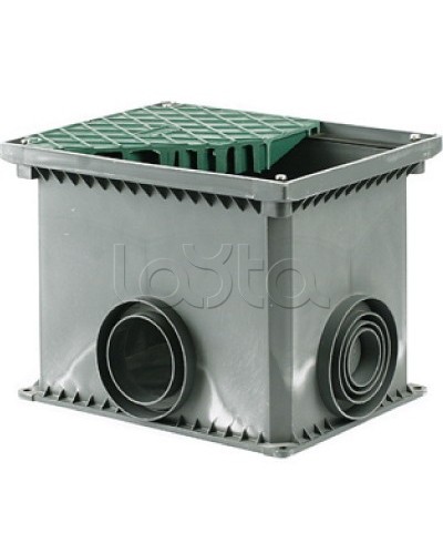 Колодец переходной смотровой 335х240х255 с крышкой для двустенных труб DKC 025002 во Владивостоке Повороты, муфты, тройники Pintop.ru