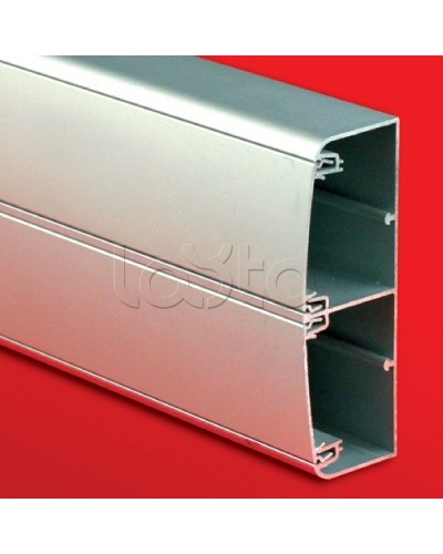 Кабель-канал алюминевый 140х50 (с 2 крышками), цвет серый металлик DKC (01499) во Владивостоке Кабель-канал Pintop.ru