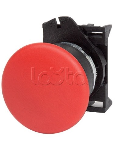 Кнопка грибовидная, прозрачная с фиксацией, красная д. 40 DKC ABHL1M4N во Владивостоке Аксессуары для стоек и шкафов Pintop.ru