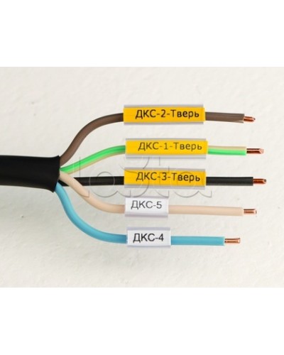 Маркировка для провода, гибкая, для трубочек. 4х10мм. Белая DKC NUTFL10 во Владивостоке Крепежные изделия Pintop.ru