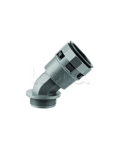 Муфта 45 грд. труба-коробка DN 48 мм, М50х1,5, полиамид, цвет черный DKC PAL48M50N во Владивостоке Повороты, муфты, тройники Pintop.ru