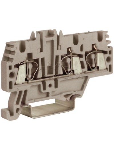 Зажим 2,5 кв.мм серый 1 ввод/2 вывода DKC ZHM510GR во Владивостоке Держатели, клипсы, скобы Pintop.ru