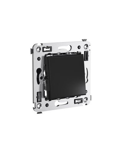 Выключатель одноклавишный в стену, Avanti, Черный квадрат DKC 4402103 во Владивостоке Аксессуары для кабель-канала Pintop.ru