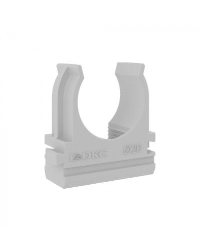 Держатель-клипса быстрого монтажа, для крепления труб, ф20мм, пластик, RAL 7035 DKC 51020M во Владивостоке Держатели, клипсы, скобы Pintop.ru