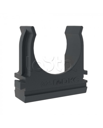 Держатель с защелкой D=25 (Черный) DKC (51025N) во Владивостоке Держатели, клипсы, скобы Pintop.ru