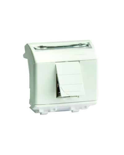 Розетка USB 2.0, со шторкой, белый RAL 9010, 1 разъем, 2М, BRAVA DKC 76202B во Владивостоке Аксессуары для стоек и шкафов Pintop.ru