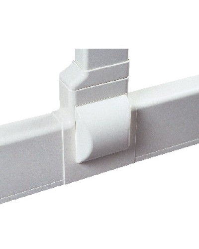 Тройник для плинтусного короба 100х40 мм с отводом на короб 90х40 мм, белый DKC AIR10047 во Владивостоке Повороты, муфты, тройники Pintop.ru