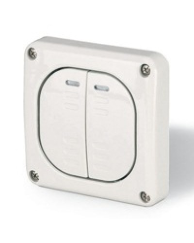 Выключатель однополюсный, двухклавишный DKC DIS1373022 во Владивостоке Аксессуары для стоек и шкафов Pintop.ru