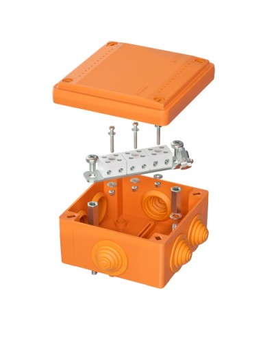 Коробка пластиковая FS с кабельными вводами и клеммниками, IP55,100х100х50мм, 6р, 4мм.квDKC (FSB11604) во Владивостоке Распределительные коробки Pintop.ru