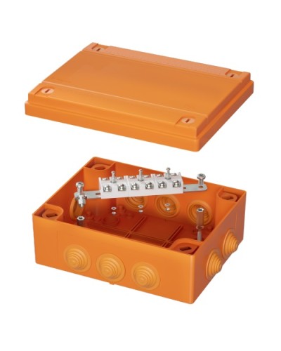 Коробка распределительная IP55, пластиковая с кабельными вводами и клеммниками 240х190х90мм DKC FSK41610 во Владивостоке Распределительные коробки Pintop.ru