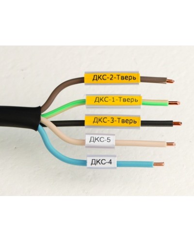 Маркировка для провода, гибкая, для трубочек. 4х18мм. Желтая DKC NUTFL18Y во Владивостоке Крепежные изделия Pintop.ru