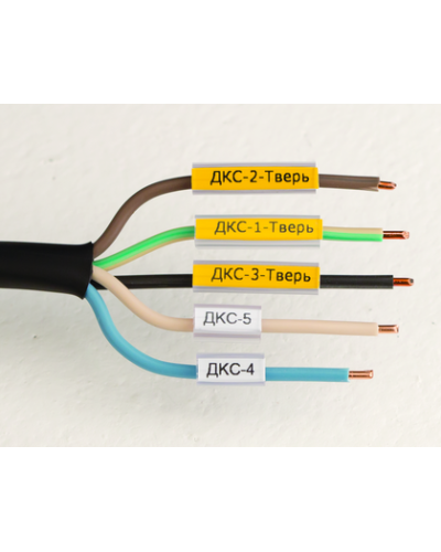 Маркировка для провода, гибкая, для трубочек. 4х30мм. Белая DKC NUTFL30 во Владивостоке Крепежные изделия Pintop.ru