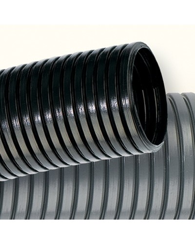 Труба гофрированная DN12мм, ПВ-2, Dвн 12,2 мм, Dнар 15,8 мм, полиамид 6, цвет чёрный, с протяжкой, DKC PA611216F2 во Владивостоке Труба гофрированная Pintop.ru