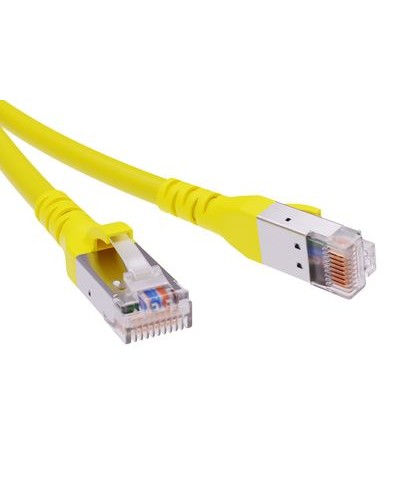 Патч-корд экранированный CAT6A SF/UTP 4х2, LSZH, желтый, 1.5м DKC RN6ASF4515YL во Владивостоке Патчкорды (медные) Pintop.ru