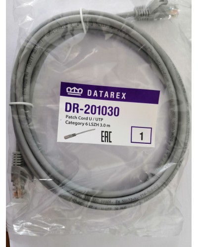 Шнур коммутационный категории 6 Datarex DR-201100 во Владивостоке Патчкорды (медные) Pintop.ru
