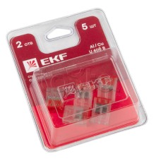 Строит.-монтаж. клемма СМК 2273-242 (с пастой) 2 отверстия 0,5-2.5 мм2 блистер (5шт.) EKF (plc-smk-2273-242b)