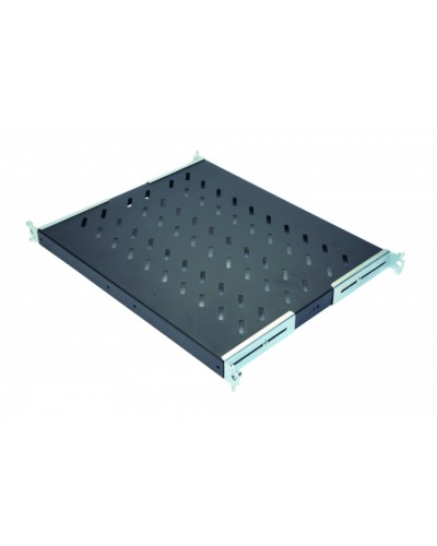 Полка стационарная 1U до 50 кг, 370 мм, черный антрацит Eurolan 60A-01-60-09BL во Владивостоке Полки для шкафов и стоек Pintop.ru