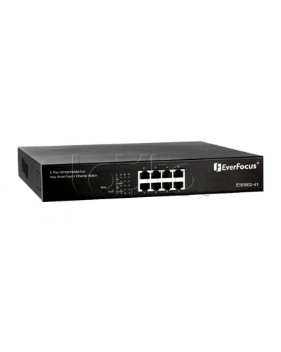 Коммутатор PoE 8-портовый EverFocus ES0802-41 во Владивостоке Коммутаторы Pintop.ru