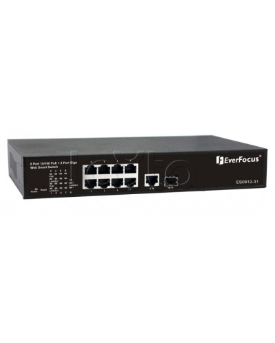 Коммутатор PoE 8-портовый EverFocus ES0812-31 во Владивостоке Коммутаторы Pintop.ru