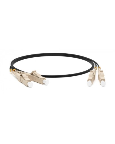 Патч-корд волоконно-оптический (шнур) MM 50/125, FC-LC, 2.0 мм, duplex, LSZH, 2 м Hyperline FC-D2-50-FC/PR-LC/PR-H-2M-LSZH-BK во Владивостоке Патч-корды оптические Pintop.ru