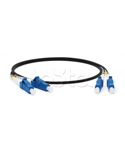 Патч-корд волоконно-оптический Hyperline FC-D2-9-LC/UR-LC/UR-H-1M-LSZH-BK во Владивостоке Патч-корды оптические Pintop.ru