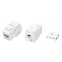 Вставка Keystone Jack RJ-45(8P8C) Hyperline KJ8-8P8C-C6A-180-TLS-WH