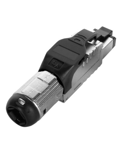 Разъем полевой оконцовки RJ-45 Hyperline (PLUE-8P8C-S-C6A-SH-BK) во Владивостоке Патч-корды и пигтейлы Pintop.ru