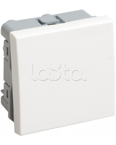 Выключатель одноклавишный (на 2 модуля) ПРАЙМЕР белый (ВКО-21-00-П) IEK CKK-40D-VO2-K01 во Владивостоке Аксессуары для кабель-канала Pintop.ru