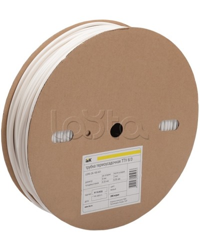 Трубка термоус. ТТУ (ТУТ) 20/10(дл.100м) белая. IEK(UDRS-D20-100-K01) во Владивостоке Дополнительное оборудование для ОПС Pintop.ru