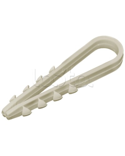 Дюбель-хомут 5-8 мм нейлон белый (100шт) IEK UHH35-5-8-100 во Владивостоке Стяжки-хомуты Pintop.ru