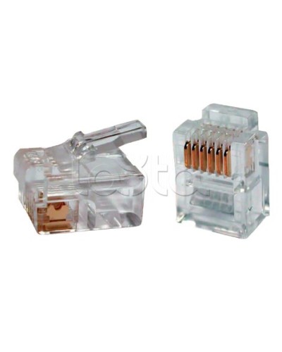 Разъём RJ12 UTP для кабеля кат.3 6P4C ITK CS3-2C3U во Владивостоке Коннекторы Pintop.ru