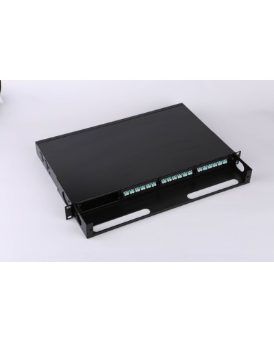 Бокс 19 на 4 кассеты MPO, 1U, черный LANMASTER LAN-FOBM-4MCS-1U во Владивостоке Кросс оптический Pintop.ru