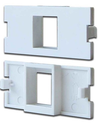 Вставка модульная на 1 кейстоун в розетку LAN-MB, белая LANMASTER LAN-MBP-1OK-WH во Владивостоке Коннекторы Pintop.ru