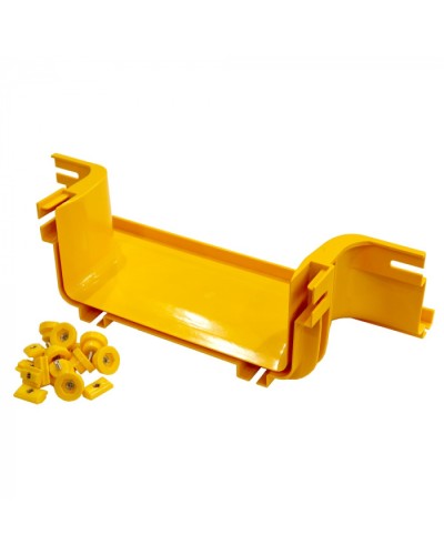 Боковой отвод на оптический лоток 360 мм, монтаж без соединителей, желтый LANMASTER (LAN-OT360-UT/NC) во Владивостоке Аксессуары для лотков Pintop.ru