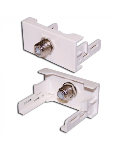 Вставка Mosaic 22.5x45 с RF-адаптером F-81, белая LANMASTER (LAN-WA-LP-RF-WH) во Владивостоке Коннекторы и разъемы Pintop.ru
