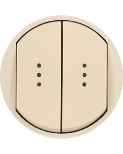 Лицевая панель для выключателя двойного с индикацией слоновая кость Celiane Legrand 066211 во Владивостоке Аксессуары для кабель-канала Pintop.ru