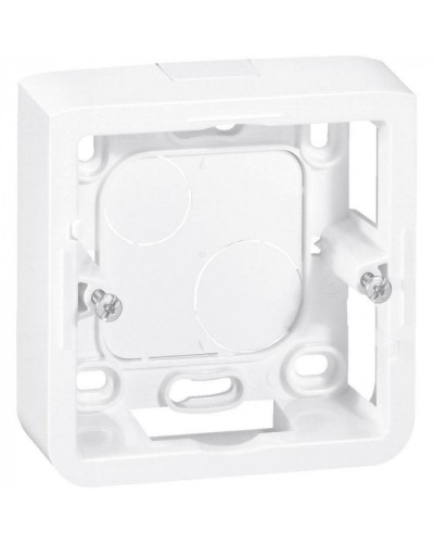 Коробка накладная, глубина 30 мм, белая Mosaic Legrand 080280 во Владивостоке Аксессуары для кабель-канала Pintop.ru