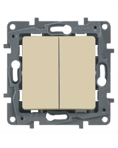 Выключатель двухклавишный 10 AX 250 В слоновая кость Etika Legrand 672302 во Владивостоке Аксессуары для кабель-канала Pintop.ru