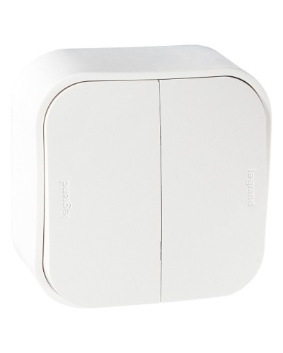 Выключатель двухклавишный Quteo Legrand (782202) во Владивостоке Аксессуары для кабель-канала Pintop.ru