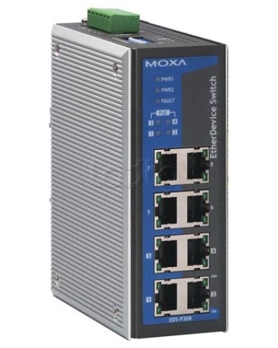 Коммутатор неуправляемый промышленный 8-портовый Moxa EDS-308-T во Владивостоке Коммутаторы Pintop.ru